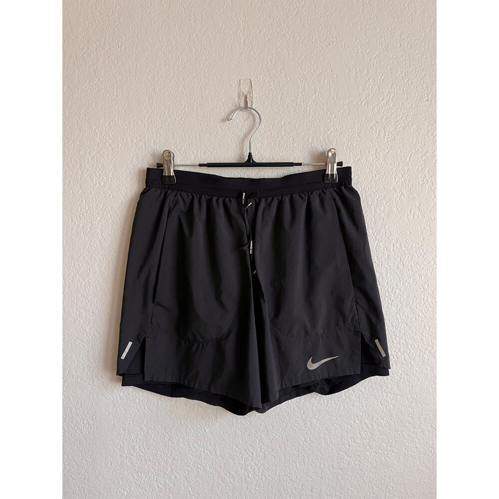 Nike Men's Stride 5" 2-in-1 Running Shorts in Black Size SMALL